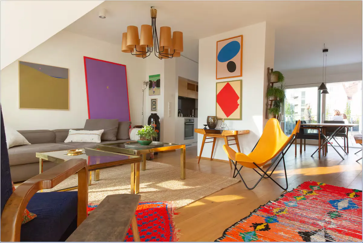 Un appartement vintage et coloré avec terrasse à Vienne