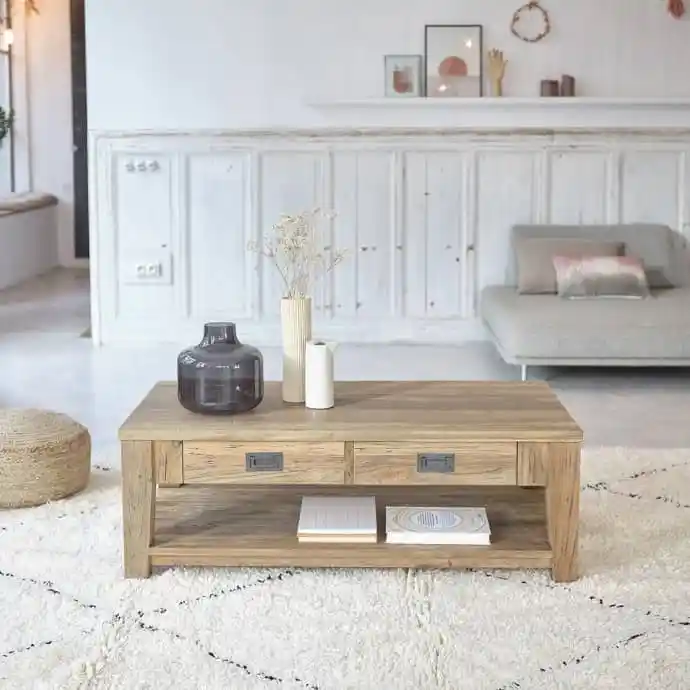 Une table basse en bois séduisante et authentique