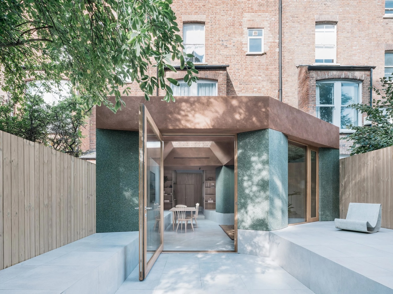 Design contemporain en terrazzo vert