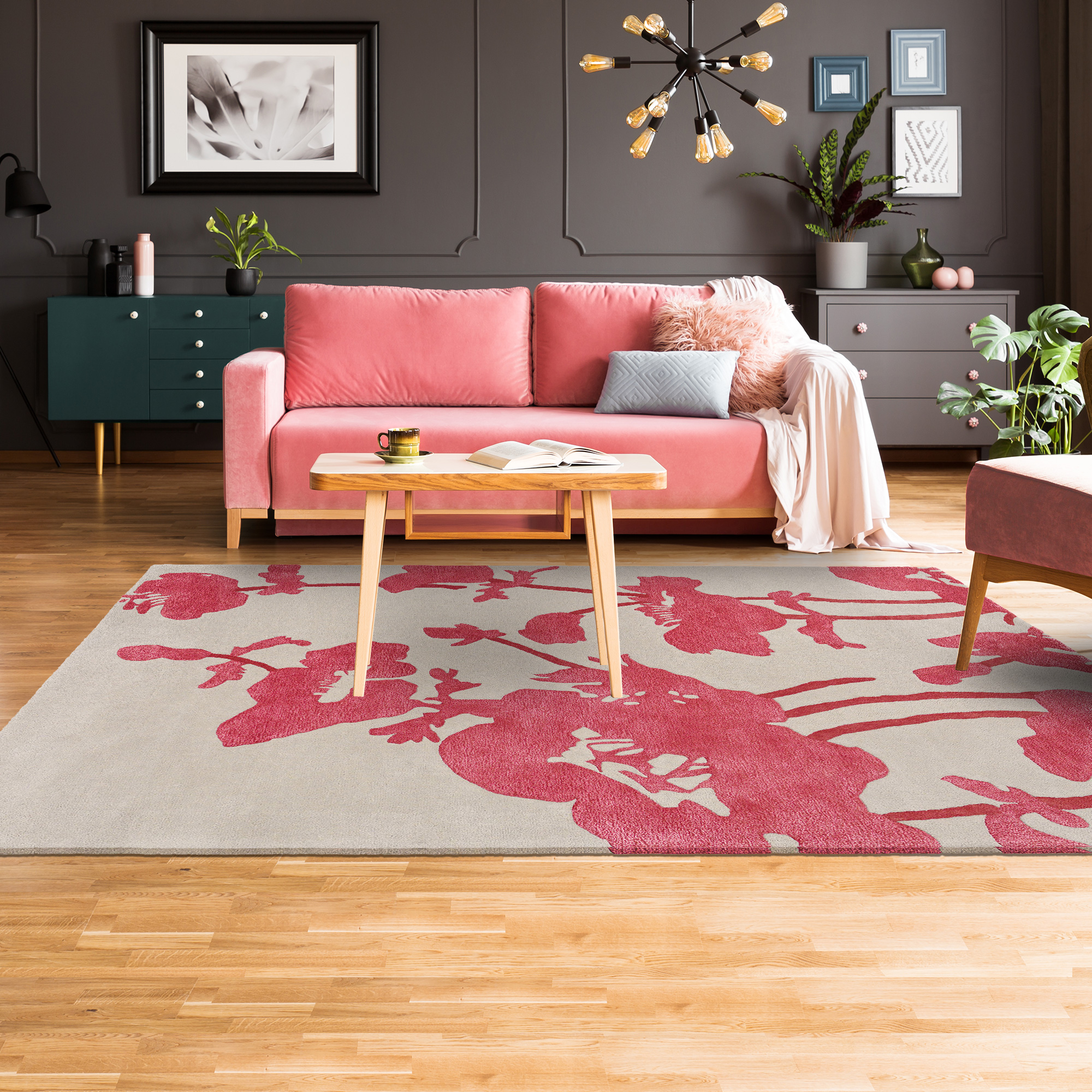 Tapis CLEAVERS : Élégance Florale en Laine