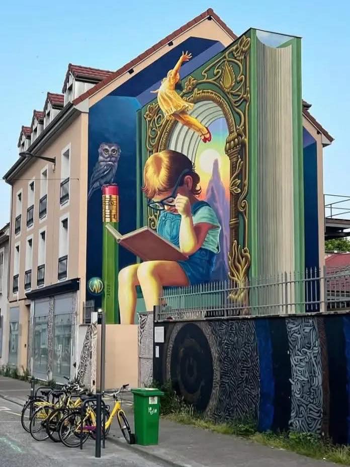 STREET ART / Trompe l&rsquo;œil bibliothèques.