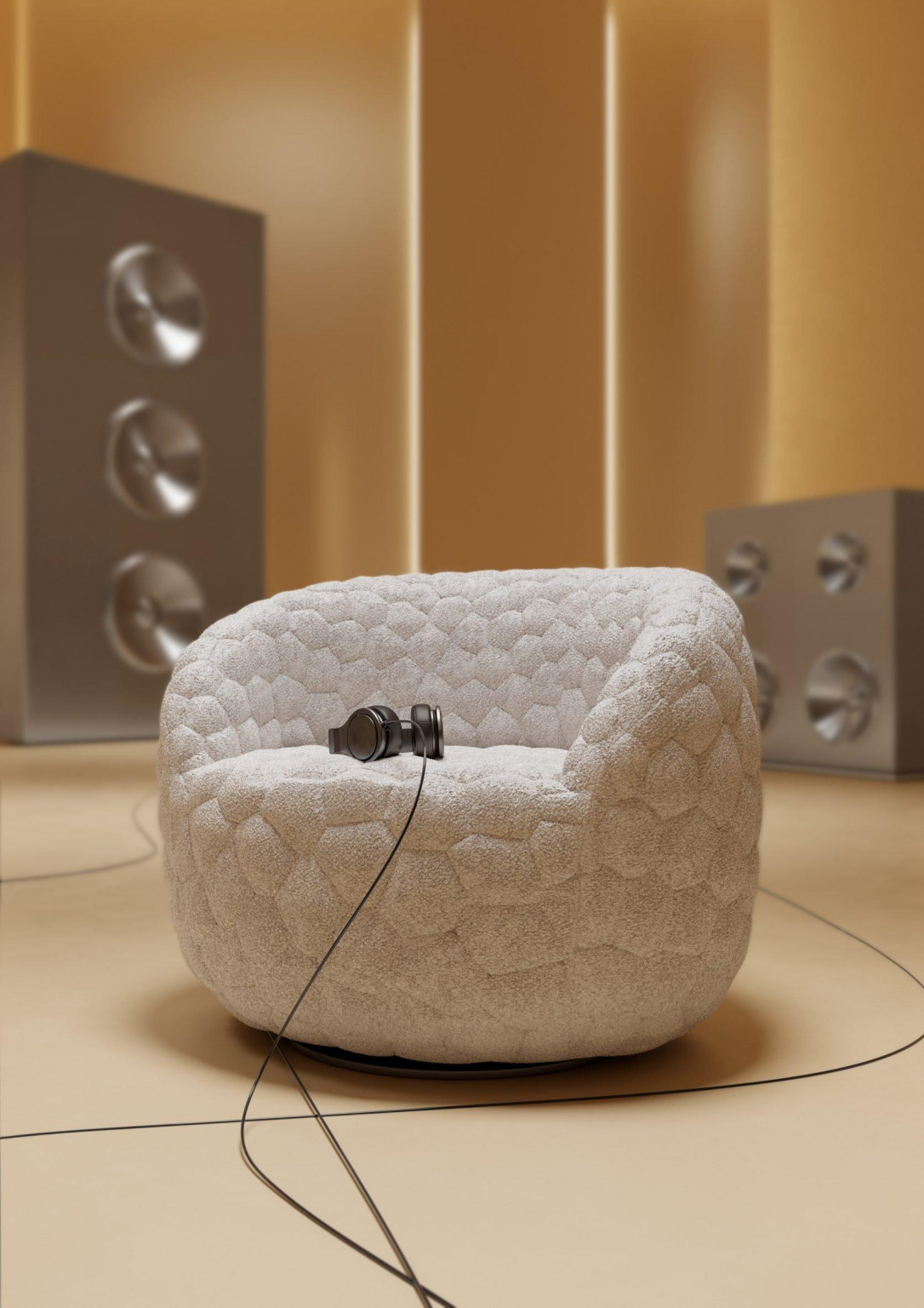 Robbie Williams a conçu un confortable fauteuil  pour la célèbre marque  Moooi