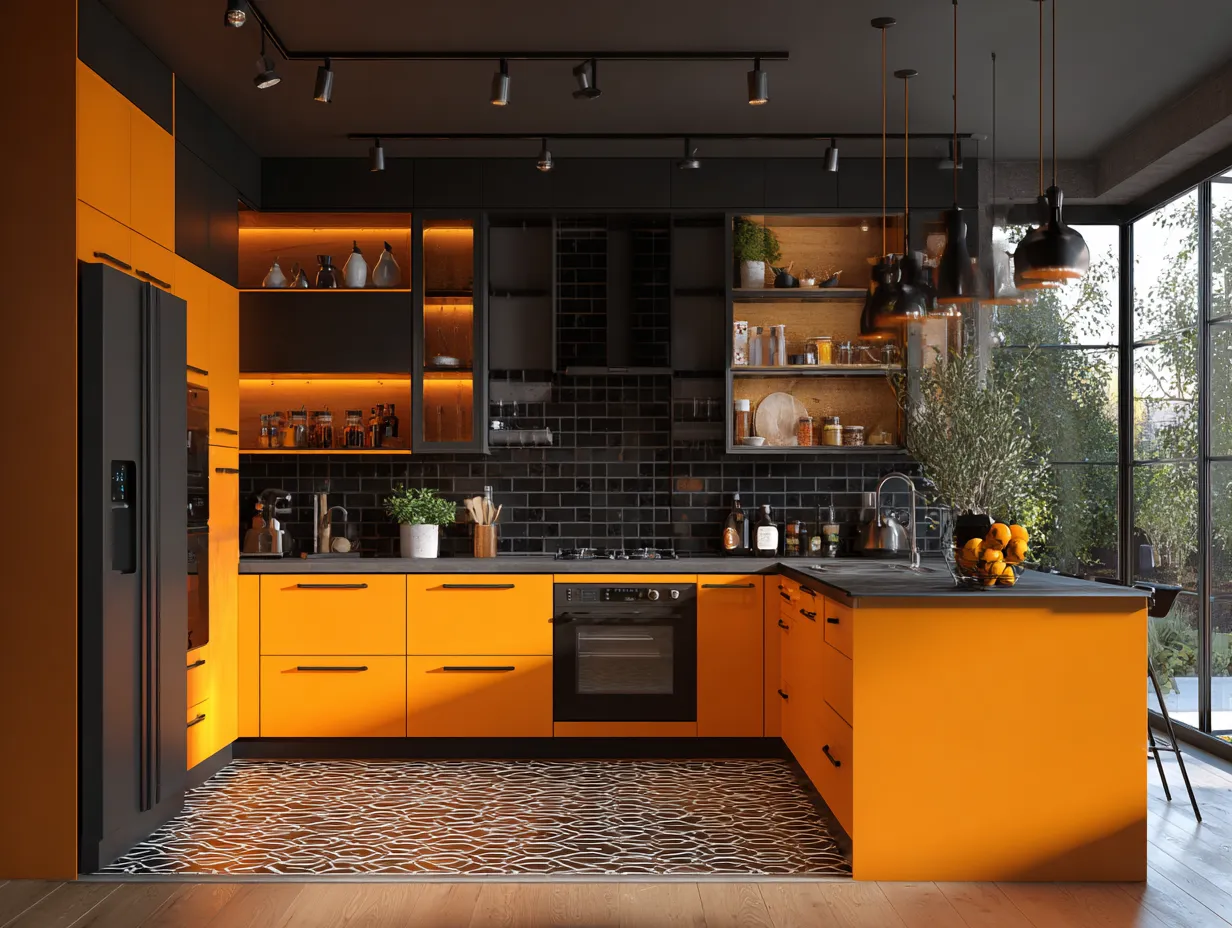 Créer une cuisine noire et orange (sans l&rsquo;ambiance d&rsquo;Halloween)