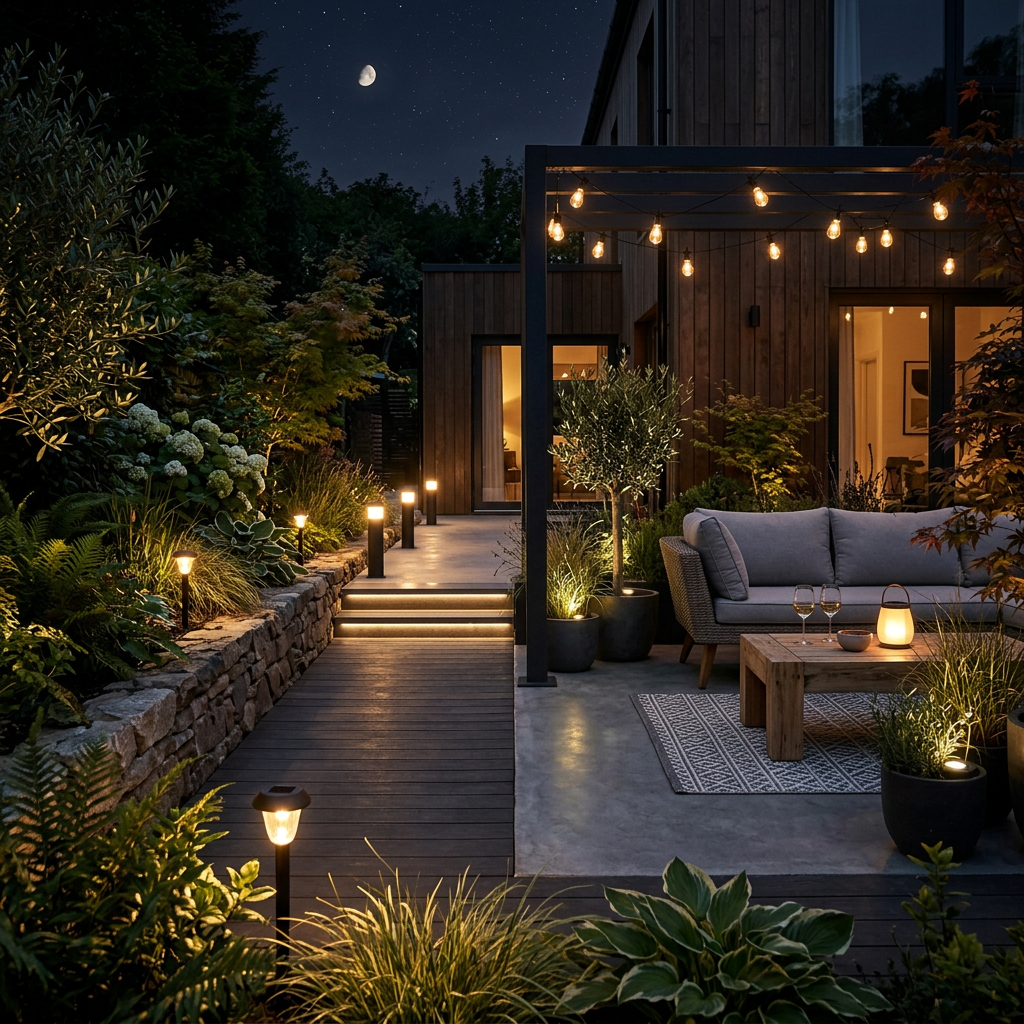 L’éclairage extérieur solaire solution idéale pour sublimer un jardin